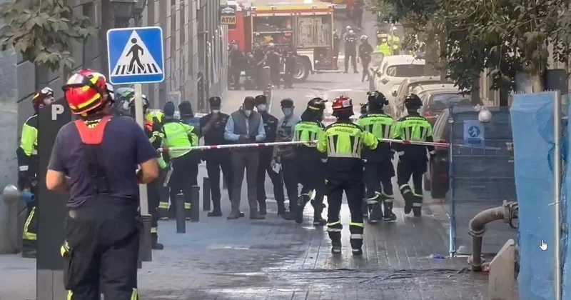 İspaniya paytaxtı Madridin mərkəzində bina çöküb
