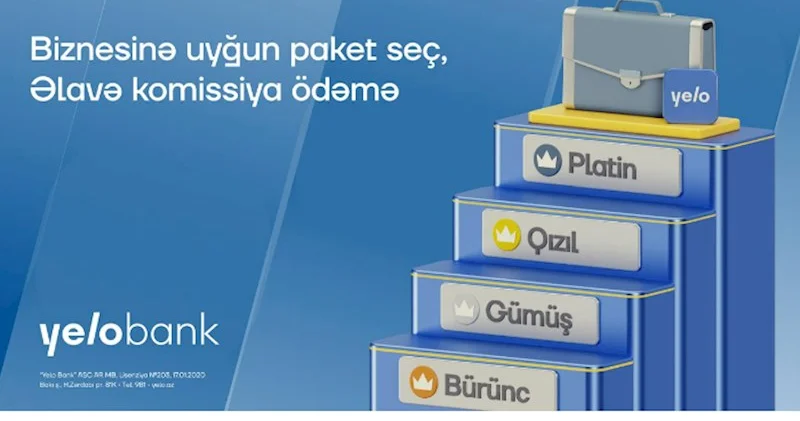 Yelo Bank bizneslərin ehtiyacına uyğun tarif paketləri təqdim edir