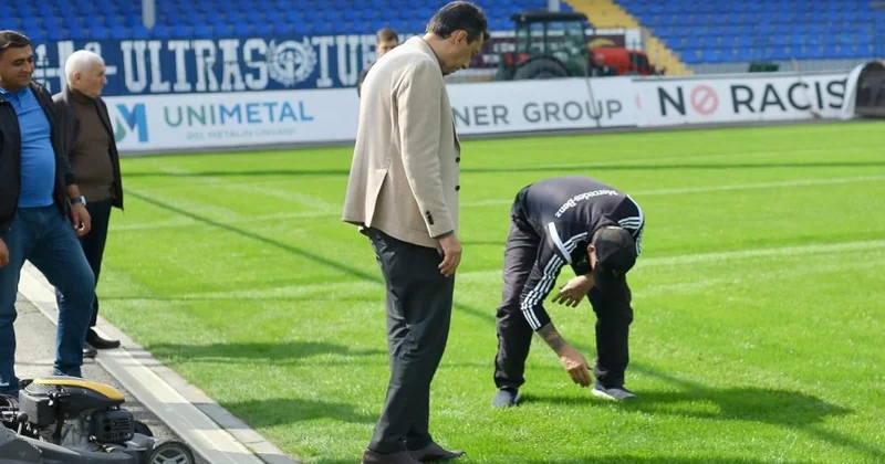 Ehtiram Quliyev Turan Tovuz un stadionundakı təmir bərpa işləri ilə tanış oldu