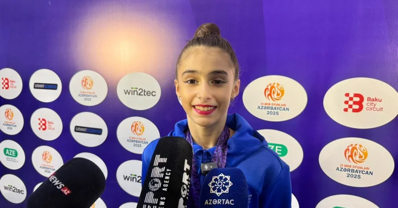 Gümüş medal qazanan Azərbaycan gimnastı: Fəxri kürsüdə yer aldığım üçün çox sevincliyəm
