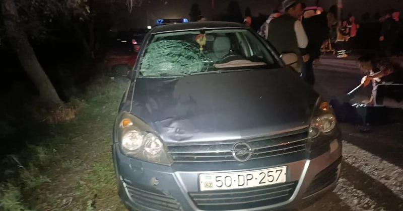 Tovuzda yol qəzası baş verib Piyada hadisə yerində ölüb FOTO