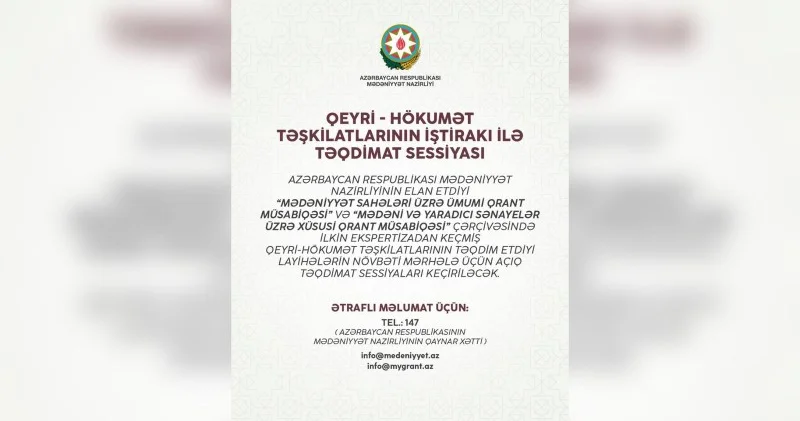 Bu layihə təkliflərinin ilkin seçimi və qiymətləndirilməsi başa çatdı