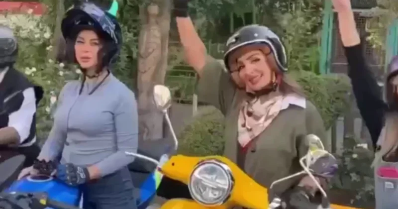 İranda motosiklet sürən qadınların sayı artmaqdadır VİDEO