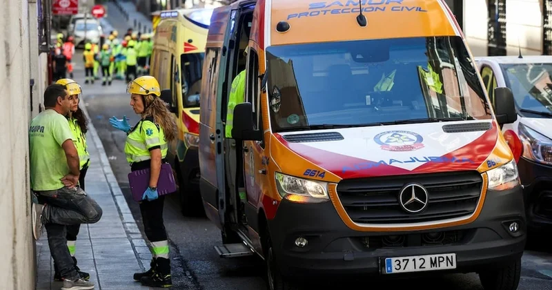 İspaniya paytaxtında bina uçub, səkkiz nəfər yaralanıb