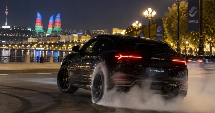 В Баку суд вынес решение по делу о дрифте на Приморском бульваре на Lamborghini за 630 тысяч манатов