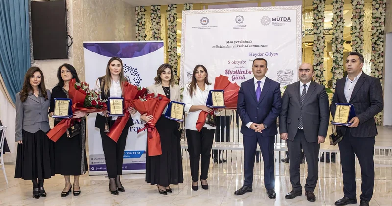 5 Oktyabr Beynəlxalq Müəllimlər Günü münasibətilə Şəmkirdə təhsil işçiləri ilə görüş keçirildi FOTOLAR