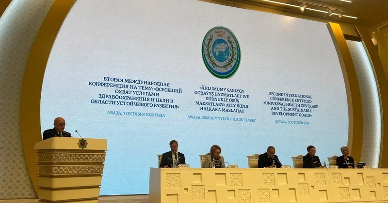 Əhliman Əmiraslanov Türkmənistanda beynəlxalq konfransda çıxış edib FOTOLAR