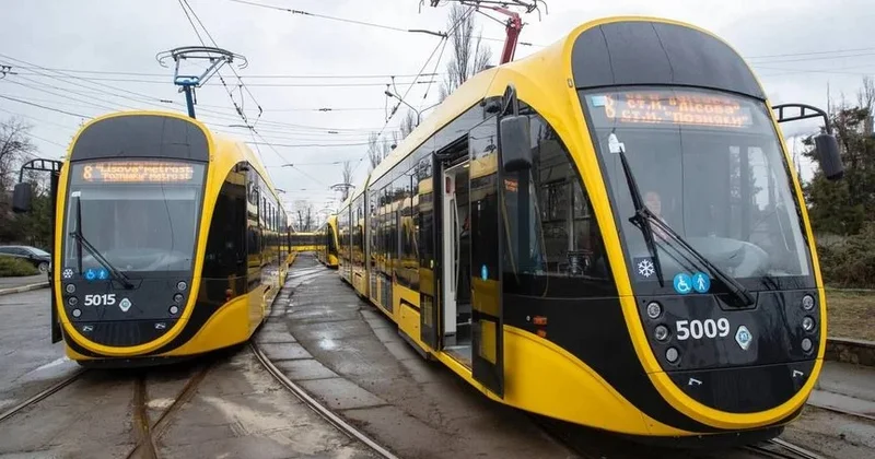 Kiyevdə tramvayların hərəkəti DAYANDIRILDI SƏBƏB
