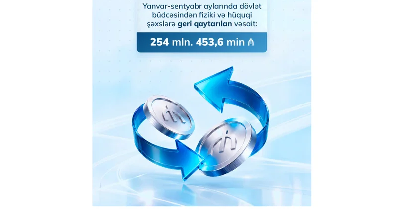 Doqquz ayda dövlət büdcəsindən 254 milyon manatdan çox vəsait geri qaytarılıb