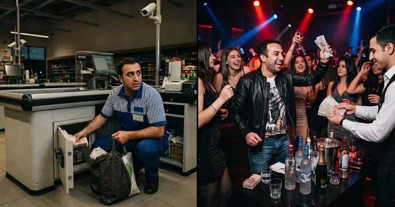Kassir mağazanı qarət etdi, pulları gecə klublarında xərclədi