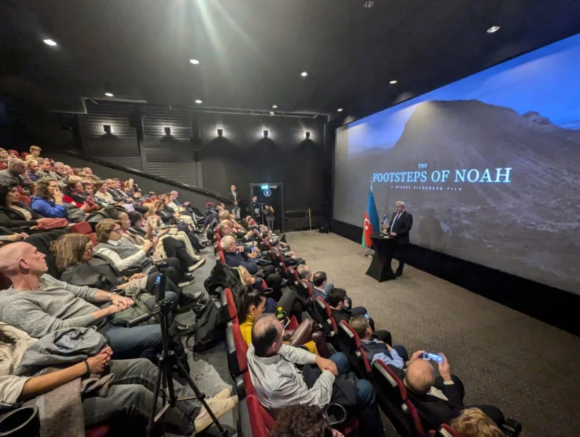 Naxçıvanda lentə alınmış “Nuhun izi ilə” filminin Stokholmda premyerası olub