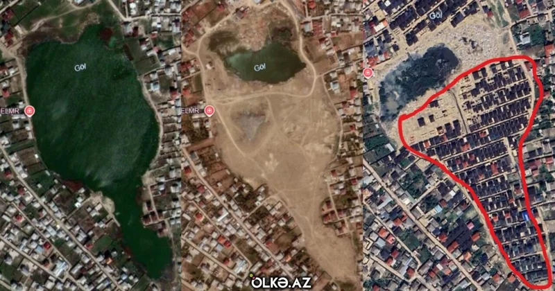 В Масазыре засыпают озеро и строят дома опасная ситуация