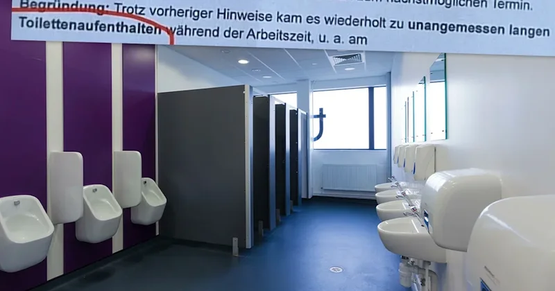 40 dəqiqədən çox tualetdə oturdu, işdən qovuldu FOTO