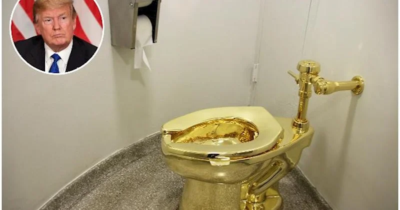 Hərraca çıxarılan qızıl tualet Trampa da təklif olunmuşdu...