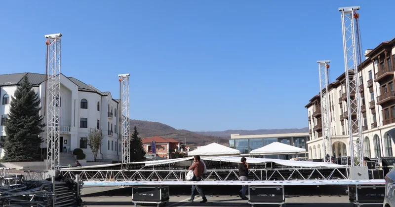 Xankəndi Zəfər Gününə belə hazırlaşır FOTOLAR