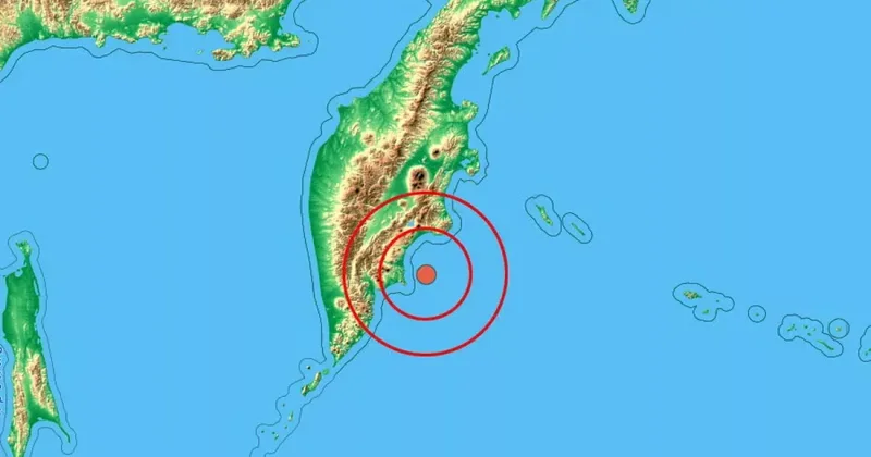 Землетрясение магнитудой 5,4 произошло у берегов Камчатки
