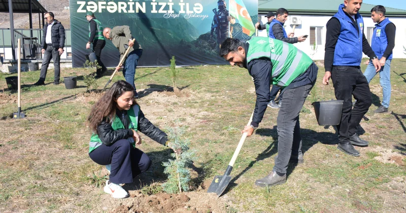 “Zəfərin izi ilə yaşıl gələcəyə” Kəlbəcərdə ağacəkmə aksiyası
