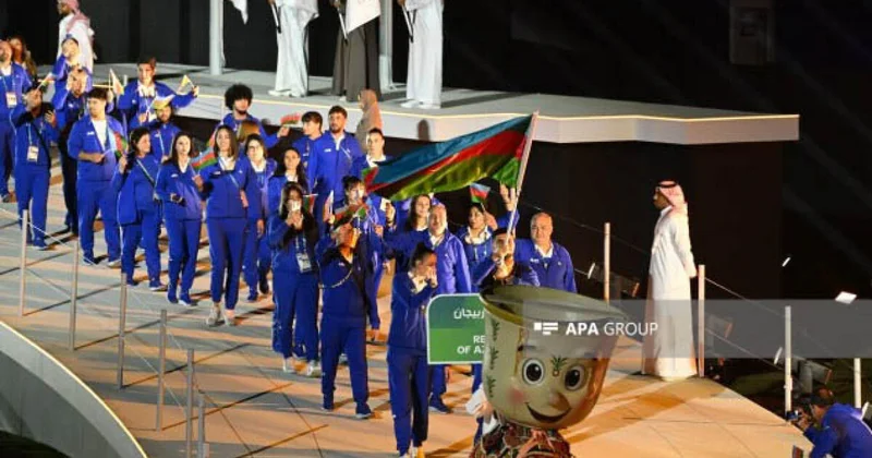 Исламские Игры: Азербайджанские спортсмены прошли на параде ФОТО