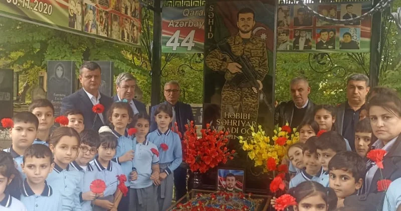 BDU nun şəhid məzunu Şəhriyar Həbibinin məzarı ziyarət olunub