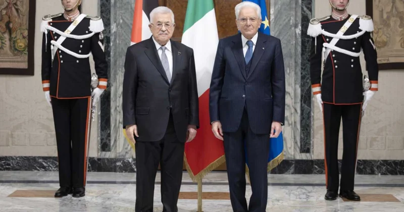 İtaliya Prezidenti Romada fələstinli həmkarı ilə görüşüb