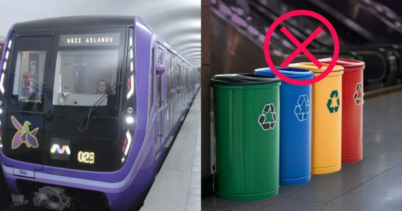 Metroda tullantı qutuları niyə yoxdur? RƏSMİ AÇIQLAMA