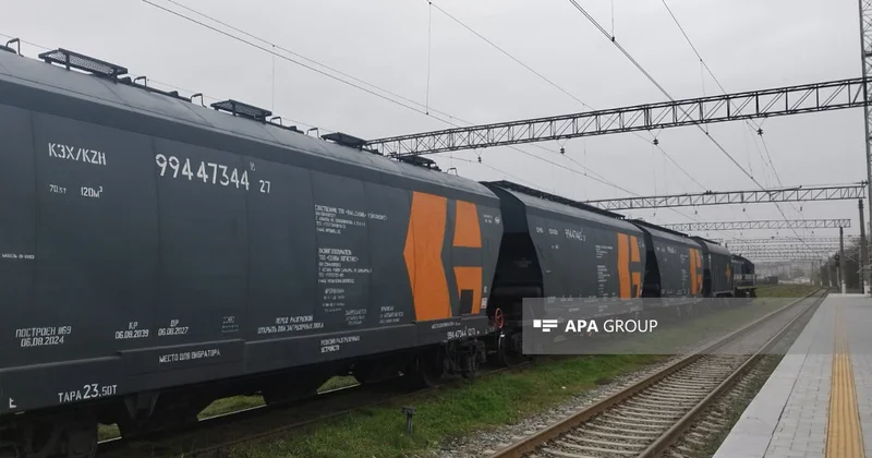 Поезд с пшеницей из Казахстана прибыл в Армению