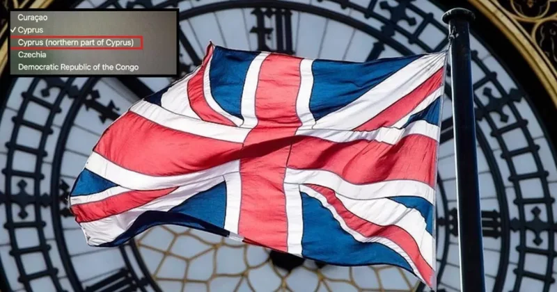 Впервые северная часть Кипра была включена в отдельную рубрику в платформе британского правительства ФОТО