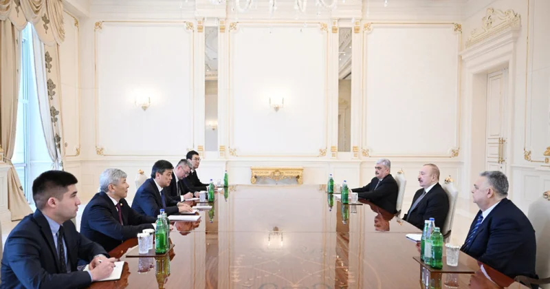 Prezident İlham Əliyev Qırğızıstan nümayəndə heyətini qəbul edib