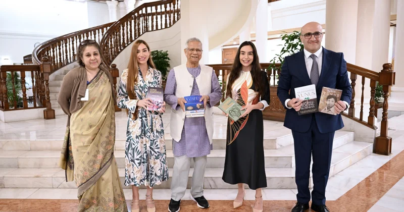 Leyla Əliyeva və Arzu Əliyeva Dəkkədə Nobel Sülh Mükafatı laureatı ilə görüşdü FOTO