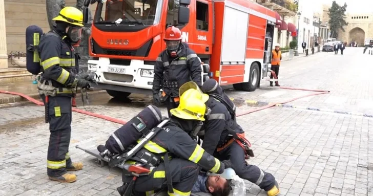 На территории заповедника Ичеришехер проведены тактико специальные учения