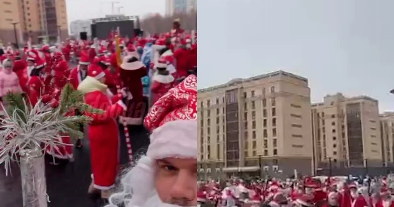 Rusiyada rekord qıran maraqlı parad: Yüzlərlə Şaxta baba bir araya gəldi