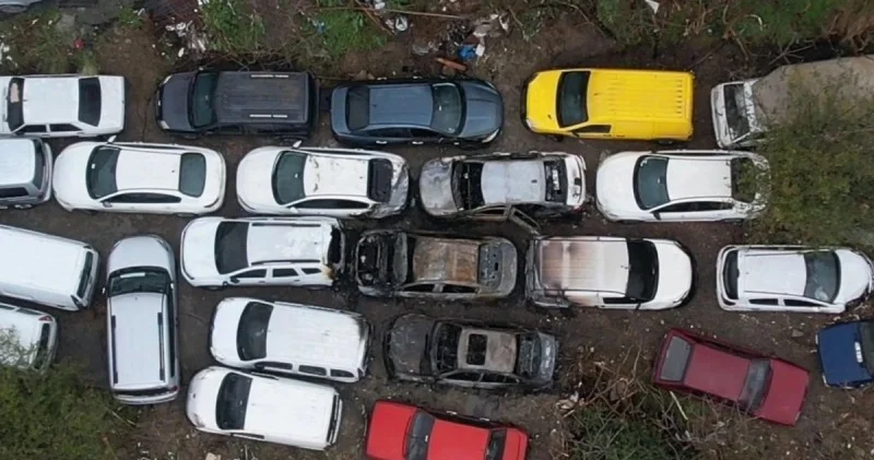 Türkiyədə 14 avtomobil yandı FOTO