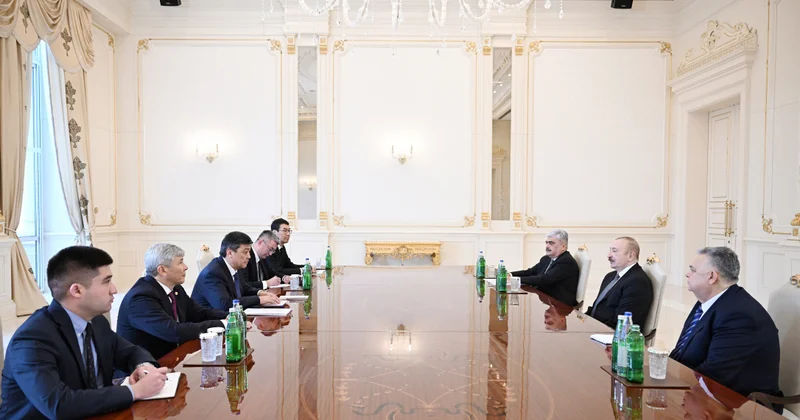 Алиев встретился с членами делегации Кыргызстана Minval Politika