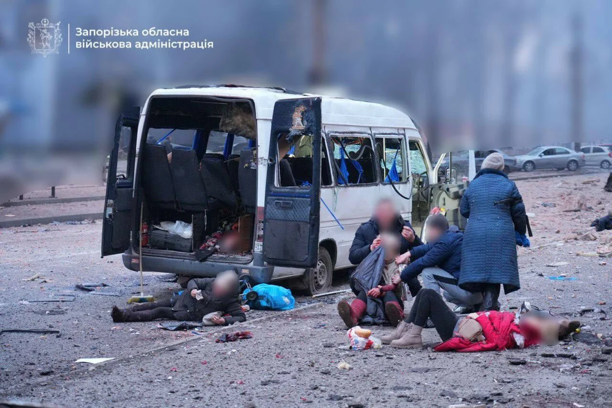 Rusiya hücum etdi Zaporojyedən dəhşətli FOTOLAR