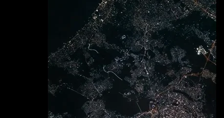 Kosmosdan Bakıda Yeni il atəşfəşanlığı belə görünüb