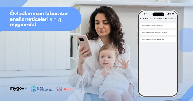 Uşaqların laborator analiz nəticələri artıq “mygov” platformasında