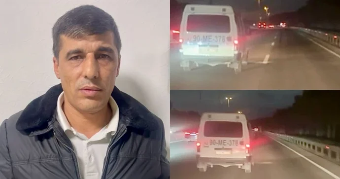 Bakıda yolkəsənlik edən sürücü DYP tərəfindən saxlanıldı; üzr istədi VİDEO