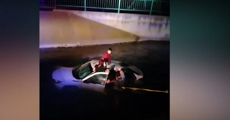 SON DƏQİQƏ: Beyləqanda avtomobil su kanalına düşdü