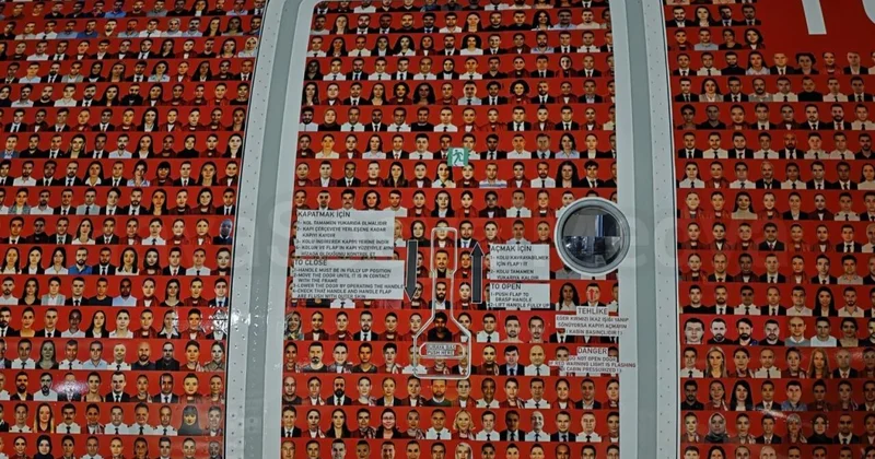 100 min işçinin şəklini təyyarəyə vurdular FOTO