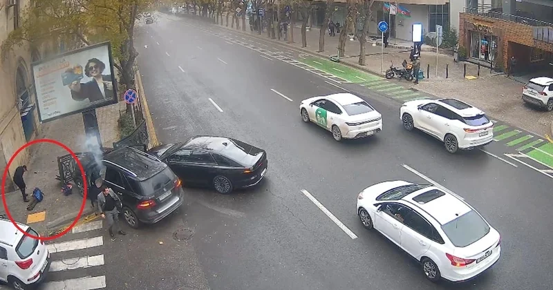 Bakıda üzərinə yol nişanı aşan 10 yaşlı Sərxandan xəbər var VİDEO