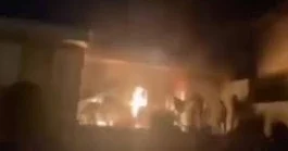 İsfahanda televiziya və radio stansiyasının binası yandırıldı VİDEO