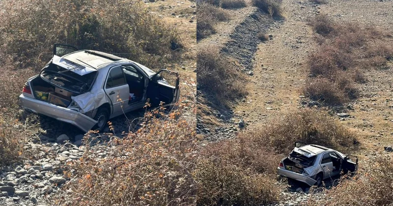 Balakəndə avtomobil KÖRPÜDƏN AŞDI FOTO