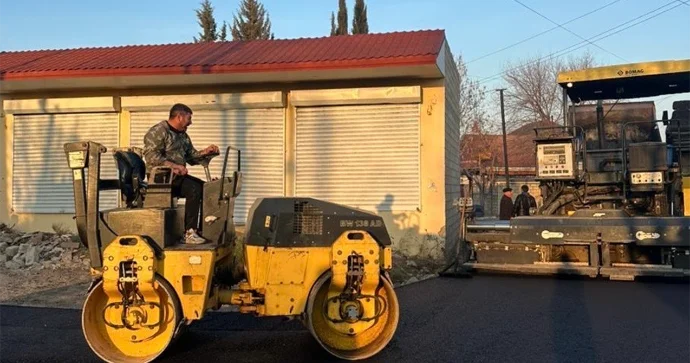 Beyləqanda yol infrastrukturu yenilənir FOTOLAR