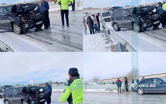 Bakı Şamaxı yolu buz bağlayıb? Açıqlama+Yenilənib