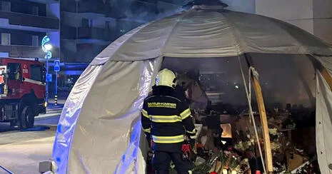 В Швейцарии загорелся мемориал жертвам пожара в Кран Монтане