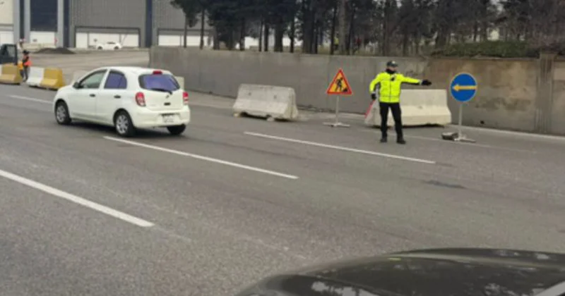 Yol bağlandı, bu istiqamətlərdə tıxac yarandı KONKRET