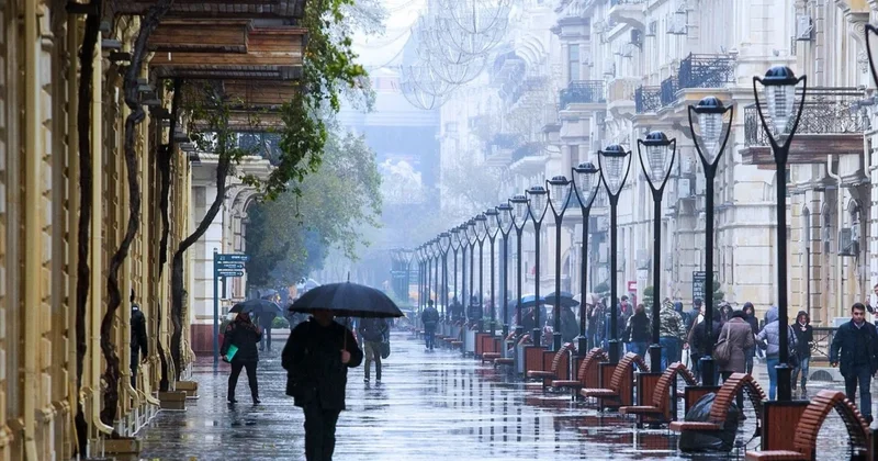 Bakı və Abşeron yarımadasına yağış, bəzi rayonlara qar yağacaq PROQNOZ
