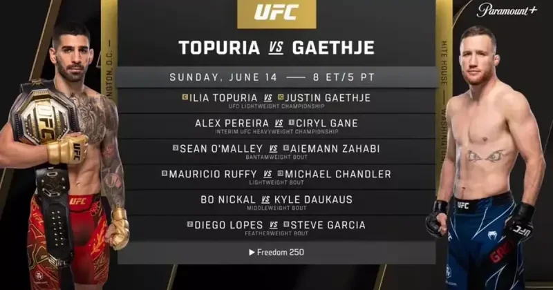 Подтверждён главный бой турнира UFC в Белом доме