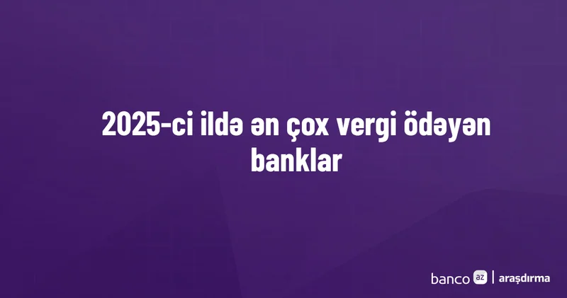 Ötən il ən çox vergi ödəyən banklar Siyahı