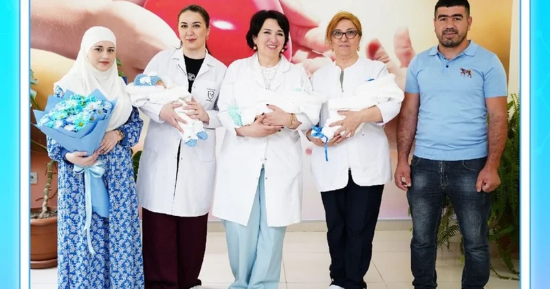 Qubada 12 il övladı olmayan qadın üçəm dünyaya gətirdi FOTO
